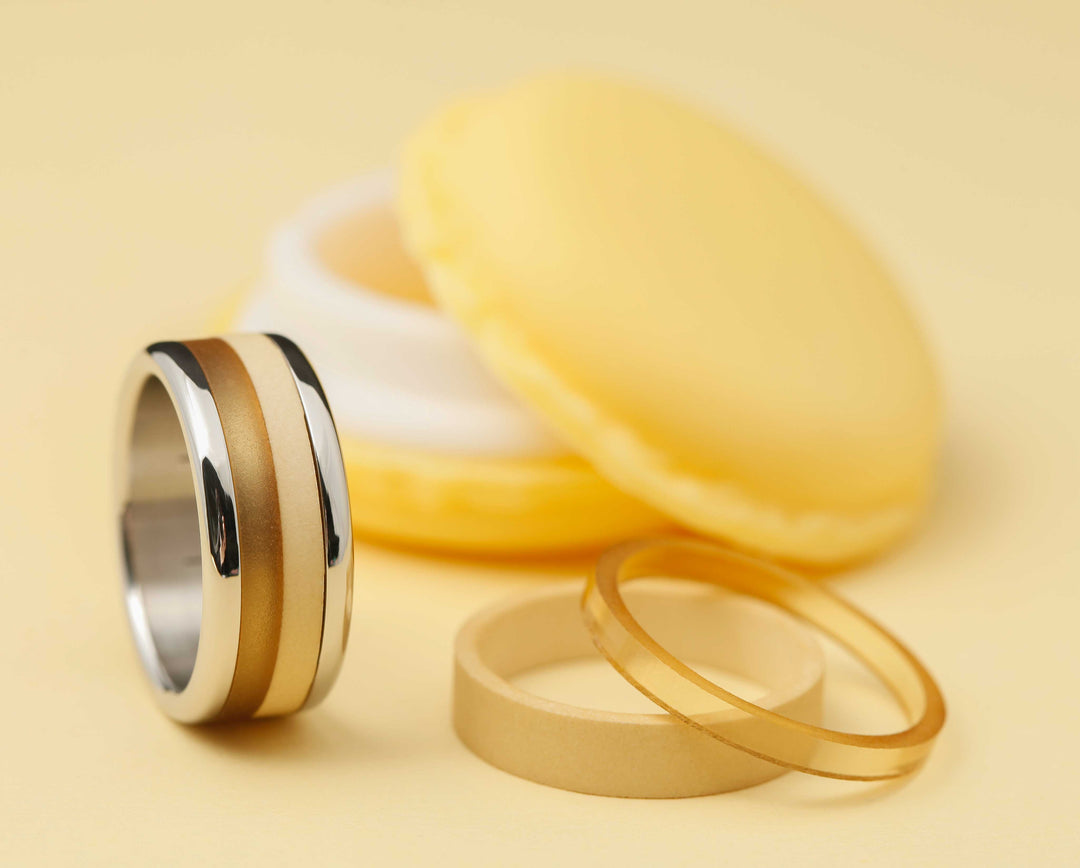 Auswechselbarer mood Ring <br>Macaron-Set mit Box