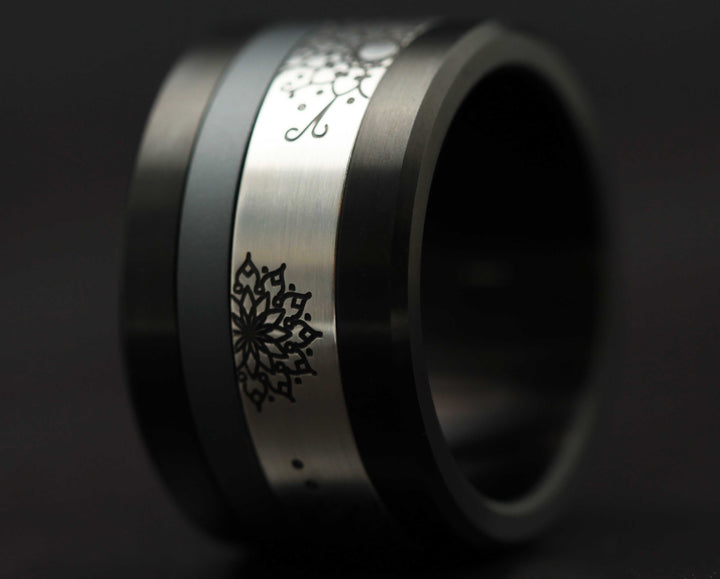 Addon 2/3 Argent Gravé - Mandala Argent