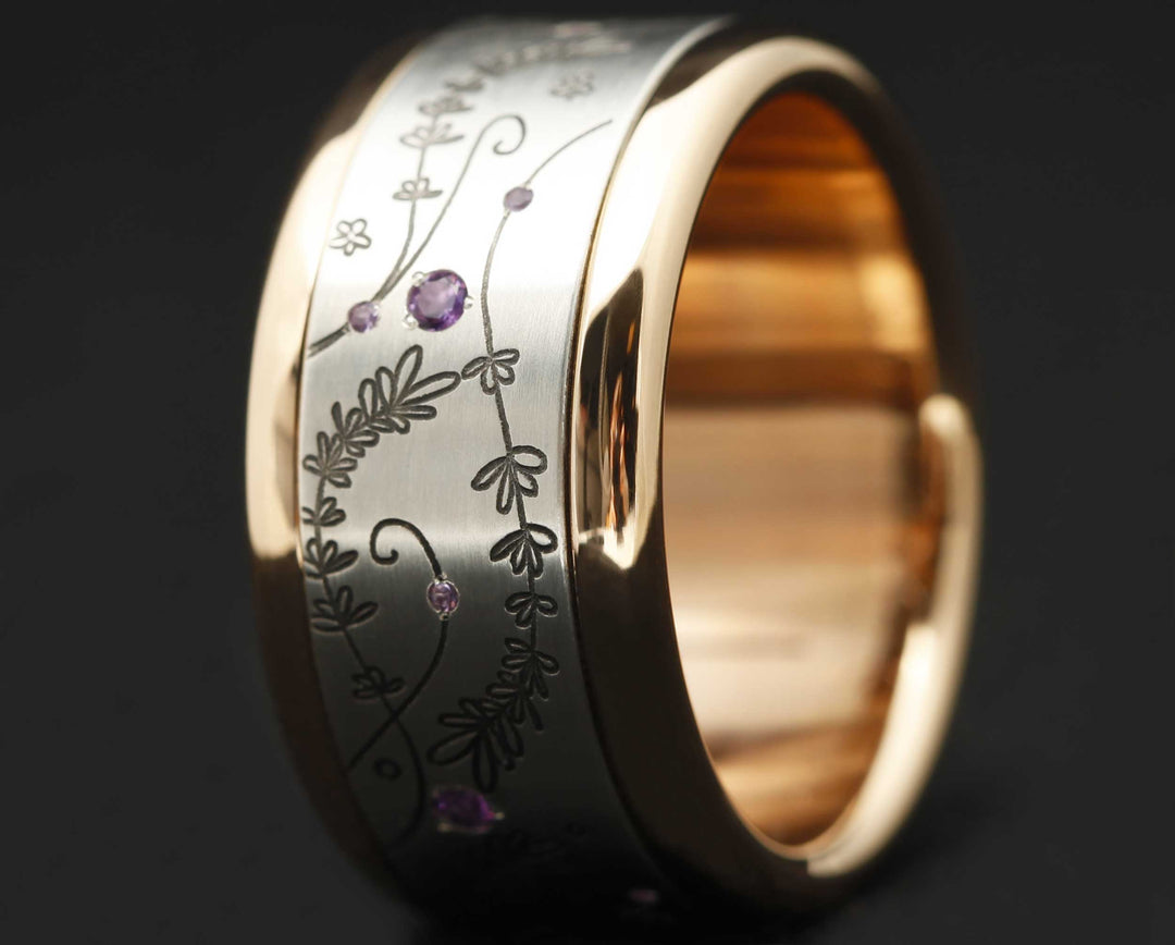 Addon Argent Gravé - Addon Lavande Améthystes