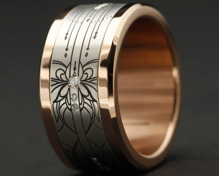 Addon Argent Gravé - Addon Mandala Diamants