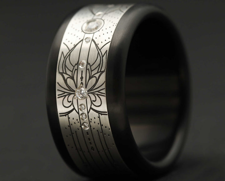 Addon Argent Gravé - Addon Mandala Diamants