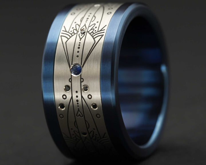 Addon Argent Gravé - Addon Mandala Saphirs