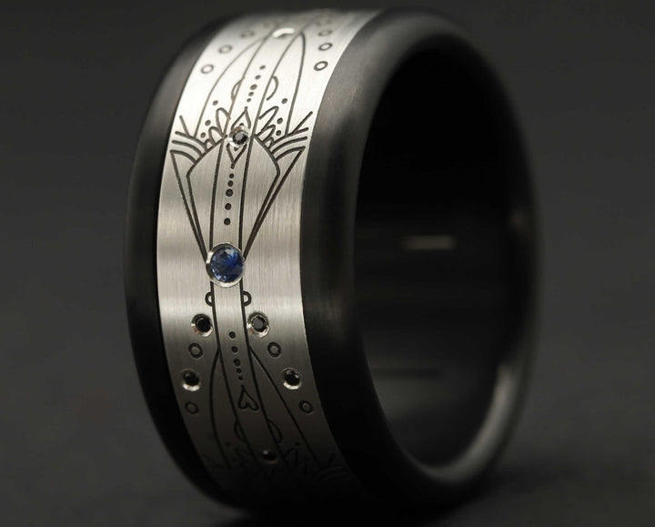 Addon Argent Gravé - Addon Mandala Saphirs