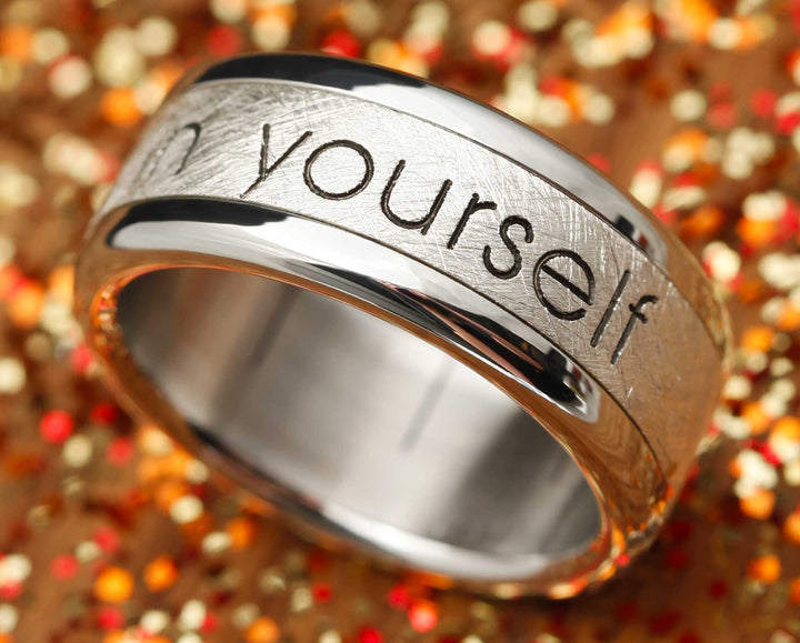 bague mood en argent avec gravure texte personnalisé I love you 6