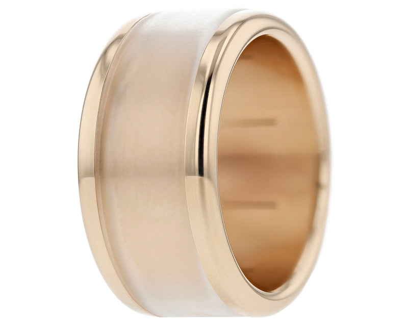 NEW GOLD: Small abgerundete polierte Rosegold Fassung (11mm)