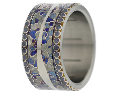 BASE SMALL EN TITANE - OEIL BLEU (11MM)