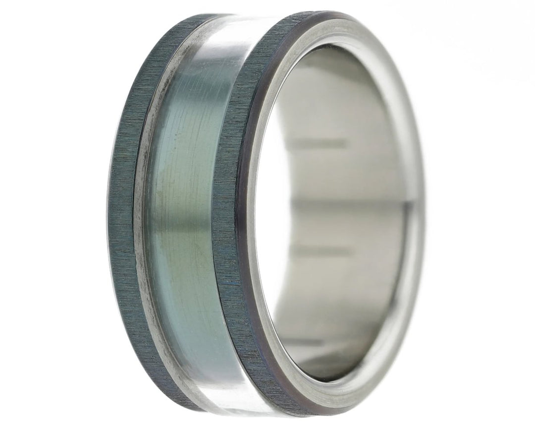 Base extra small émeraude, froissée en acier inoxydable (9MM)