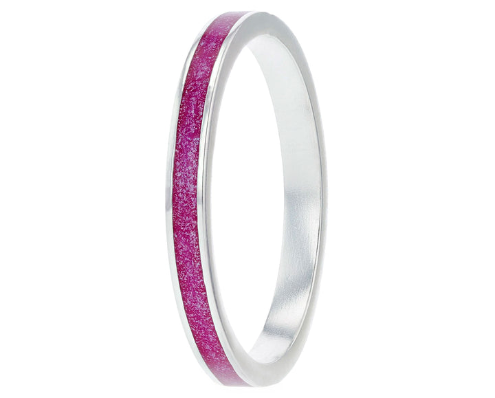 Bright rose  💖 💖   Medium addon in 925 silver with pink enamel coating - shiny