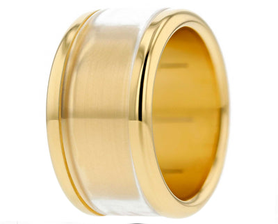 NEW GOLD: Small abgerundete polierte Yellowgold Fassung (11mm)