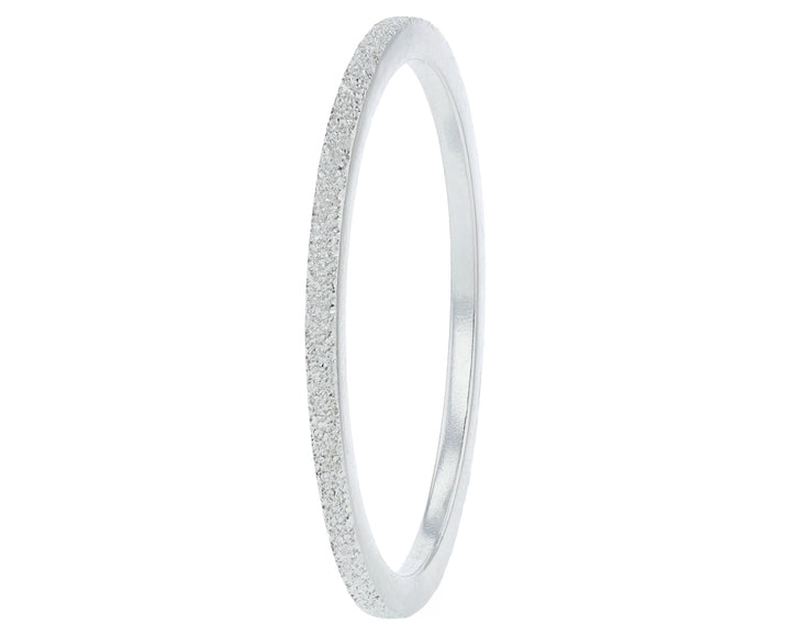 Set von 2 Innenringe (Mini Addons) aus 925er Silber "Ewiger Schnee" Glitter Ausführung  für auswechselbaren mood Ring