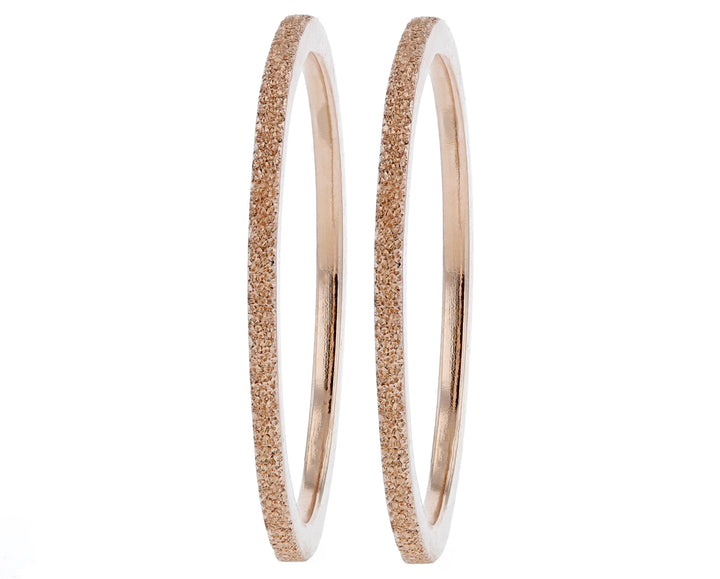 Pack de 2 anneaux(Addon Mini) en argent 925 "Neige éternelle" finition glitter rose gold pour bague mood interchangeable