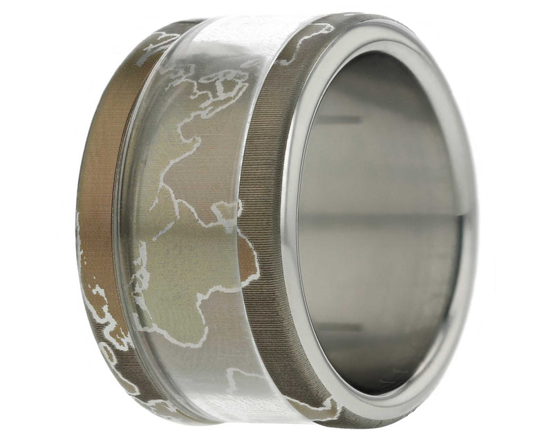 Large rounded polished base in stainless steel "MAP" (13mm)