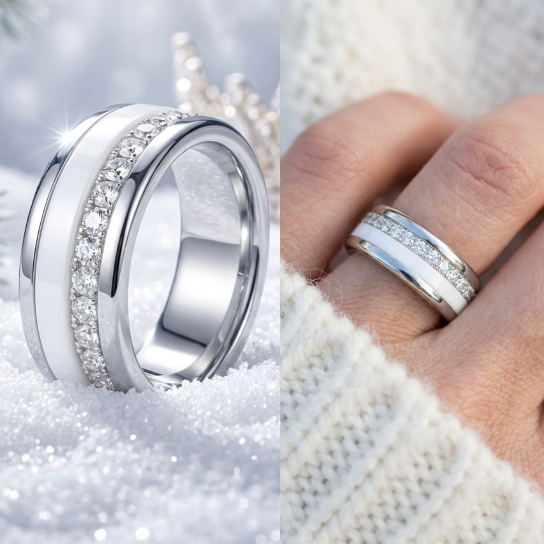 Bague mood en argent 925 et zircons "Cozy Cocooning" avec couleur interchangeable