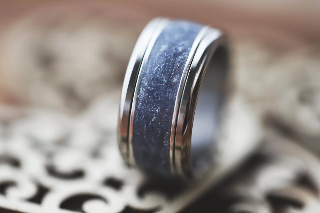 🗻Anneau (addon ou deux tiers) en argent avec émail 02.MAGIE HIVERNALE pour bague mood interchangeable🗻