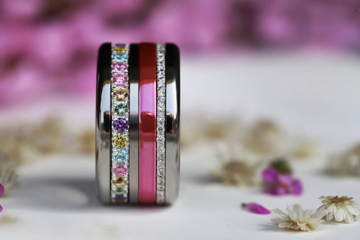 Rosa Silber 💗💗💗  Medium Addon aus 925er Silber mit einer leuchtenden rosa Beschichtung für den auswechselbaren mood Ring
