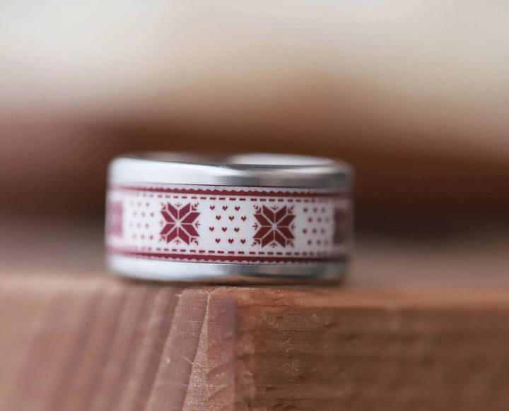 🗻Anneau (addon ou deux tiers) en polymère bordeaux 07. ÉLÉGANCE EN ALTITUDE pour bague mood interchangeable🗻