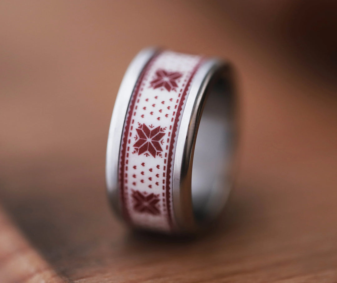 🗻Anneau (addon ou deux tiers) en polymère bordeaux 07. ÉLÉGANCE EN ALTITUDE pour bague mood interchangeable🗻