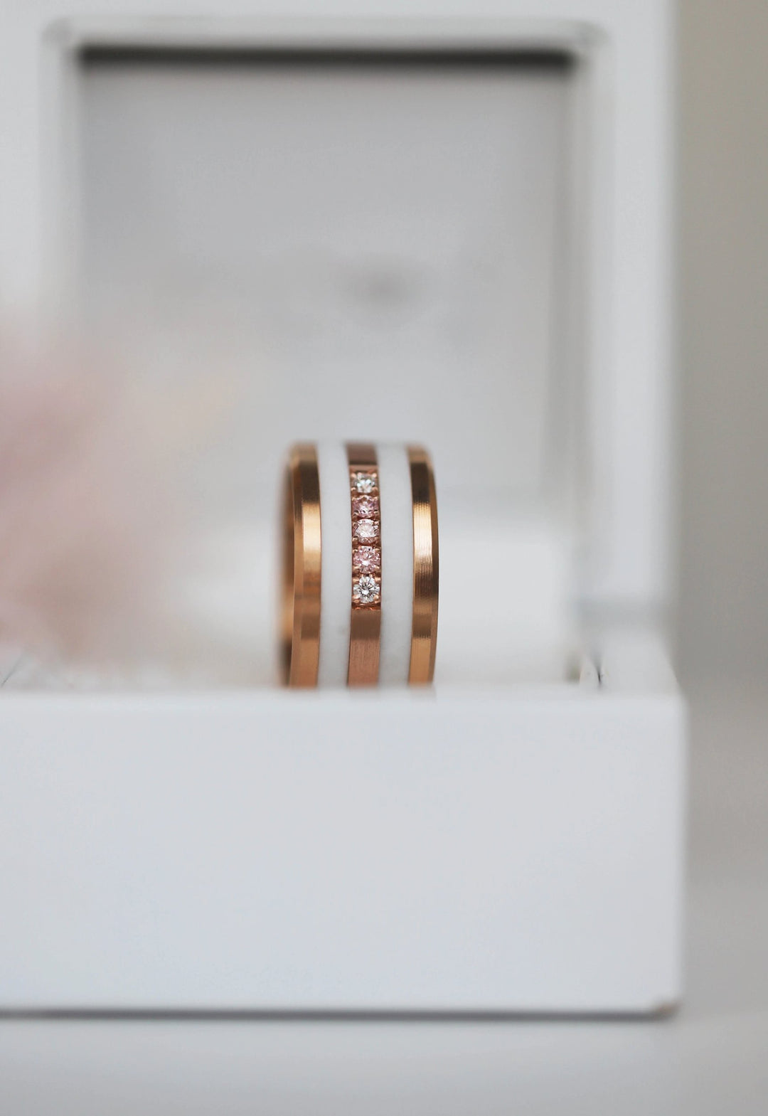 Anneau (2/3 addon) in 9k rose gold, Gold Rose from the Pink October 2024 collection for interchangeable mood ring