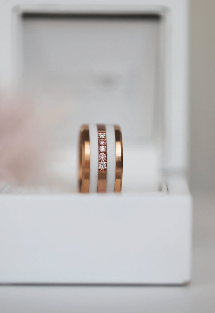 Anneau (2/3 addon) in 9k rose gold, Gold Rose from the Pink October 2024 collection for interchangeable mood ring