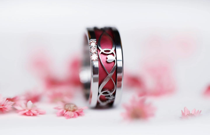 ♾️ Eternal Love inner ring (2/3 addon) in cut steel, from the Valentine's Day 2025 collection ♾️