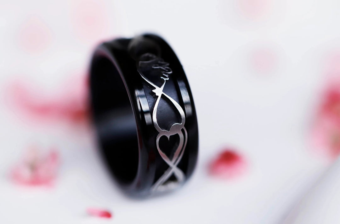 ♾️ Eternal Love inner ring (2/3 addon) in cut steel, from the Valentine's Day 2025 collection ♾️