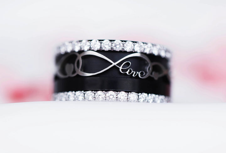 ♾️ Eternal Love inner ring (2/3 addon) in cut steel, from the Valentine's Day 2025 collection ♾️