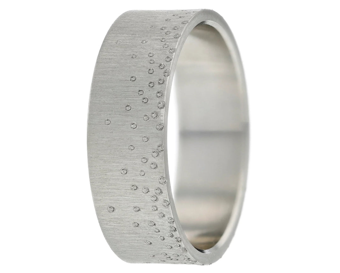 ❄️ Anneau (addon ou deux tiers) en acier froissé 13. REFLETS GELÉS pour bague mood interchangeable ❄️