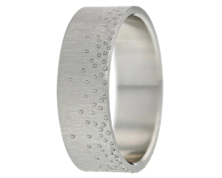 ❄️ Anneau (addon ou deux tiers) en acier froissé 13. REFLETS GELÉS pour bague mood interchangeable ❄️