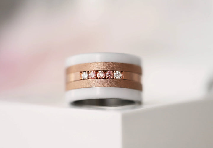 Anneau (2/3 addon) in 9k rose gold, Gold Rose from the Pink October 2024 collection for interchangeable mood ring