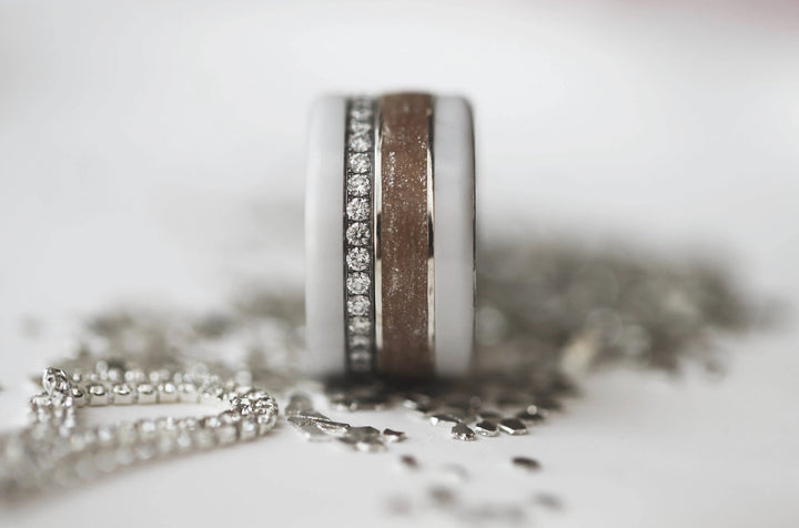 ✨Anneau (addon ou deux tiers) en argent avec émail 11. BRILLANCE ÉTOILÉ pour bague mood interchangeable✨