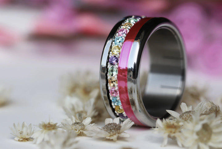 Rosa Silber 💗💗💗  Medium Addon aus 925er Silber mit einer leuchtenden rosa Beschichtung für den auswechselbaren mood Ring