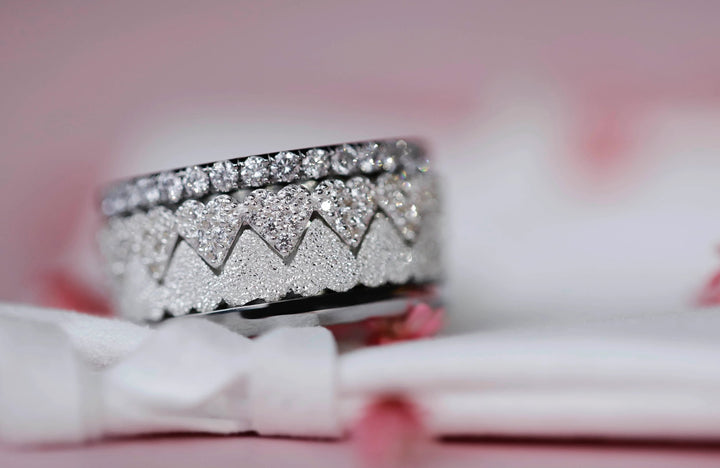 🪞 Mirror of Love inner ring (2/3 addon) in 925 silver sit with zirconia, from the Valentine's Day 2025 collection 🪞