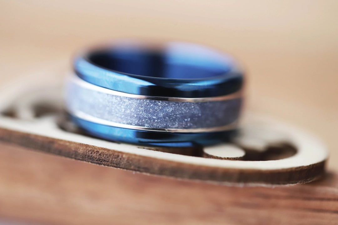 🗻Anneau (addon ou deux tiers) en argent avec émail 02.MAGIE HIVERNALE pour bague mood interchangeable🗻