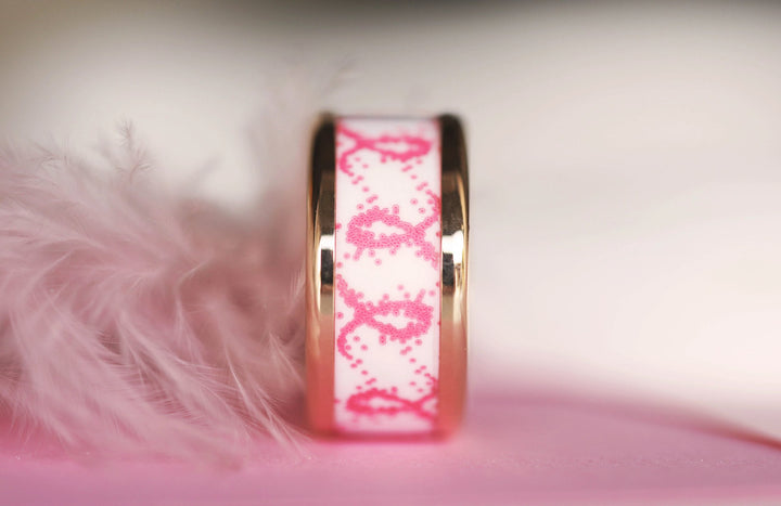 Anneau (addon) in pink polymer, Lili from the Pink October 2024 collection for interchangeable mood ring