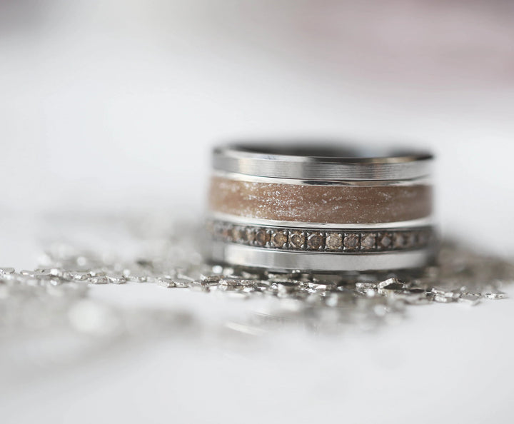 ✨Anneau (addon ou deux tiers) en argent avec émail 11. BRILLANCE ÉTOILÉ pour bague mood interchangeable✨