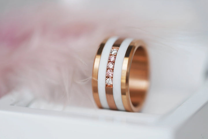 Anneau (2/3 addon) in 9k rose gold, Gold Rose from the Pink October 2024 collection for interchangeable mood ring