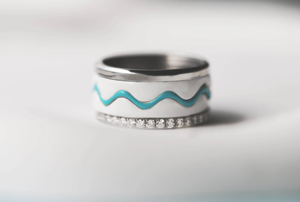 bague mood pour femme en argent