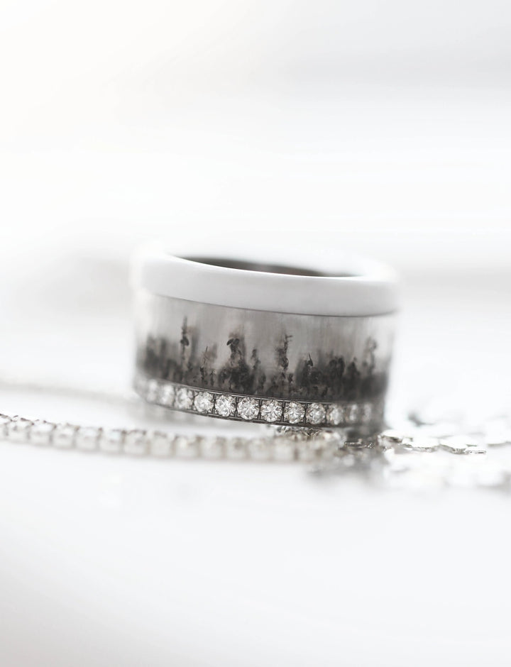 ✨Anneau (addon ou deux tiers) en polymère translucide 04. ÉCLAT DE NOËL  pour bague mood interchangeable✨