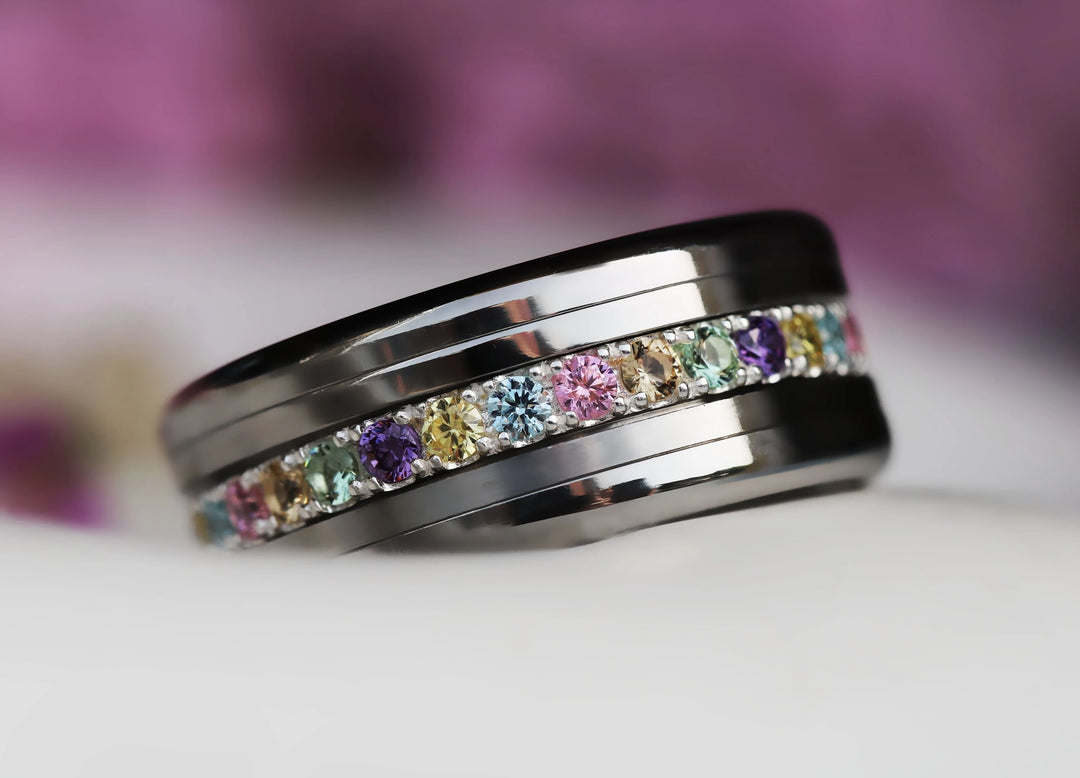 🌸✨💎 Inner ring (medium addon) "Aura Floralis" in 925 silver set with zircons