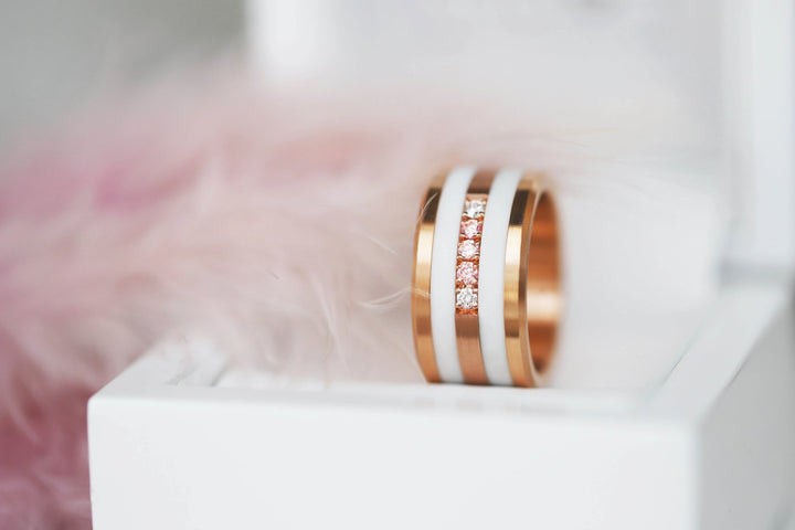 Anneau (2/3 addon) in 9k rose gold, Gold Rose from the Pink October 2024 collection for interchangeable mood ring