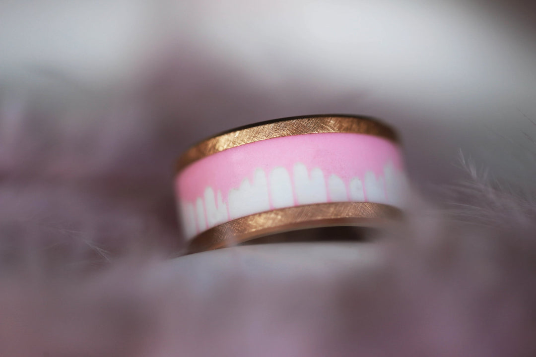 Anneau (addon) in pink polymer, Maria from the Pink October 2024 collection for interchangeable mood ring