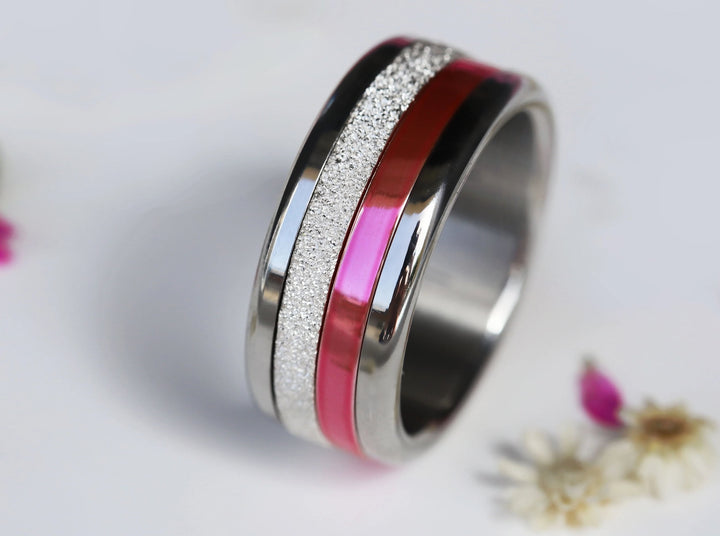 Rosa Silber 💗💗💗  Medium Addon aus 925er Silber mit einer leuchtenden rosa Beschichtung für den auswechselbaren mood Ring