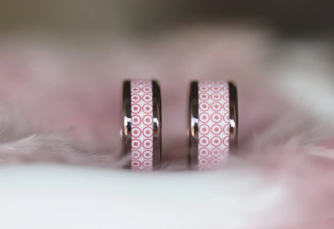 Anneau (addon) in ruby polymer, Kate from the Pink October 2024 collection for interchangeable mood ring