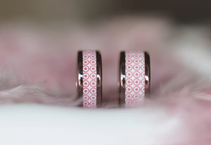 Anneau (addon) in ruby polymer, Kate from the Pink October 2024 collection for interchangeable mood ring