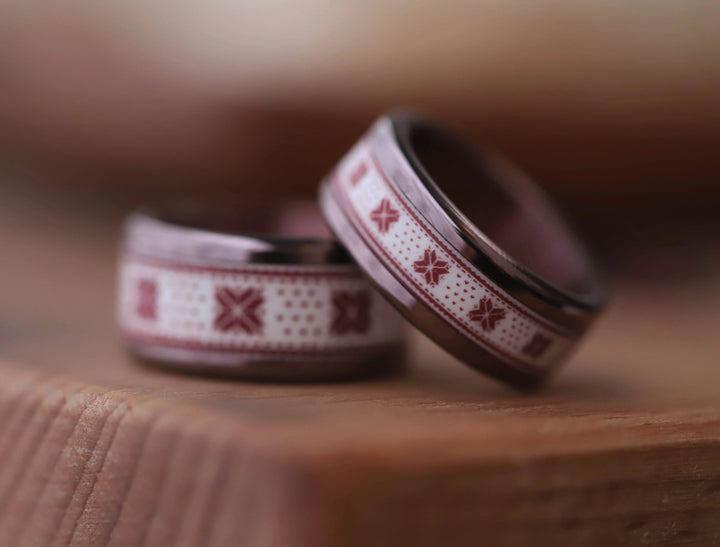 🗻Anneau (addon ou deux tiers) en polymère bordeaux 07. ÉLÉGANCE EN ALTITUDE pour bague mood interchangeable🗻