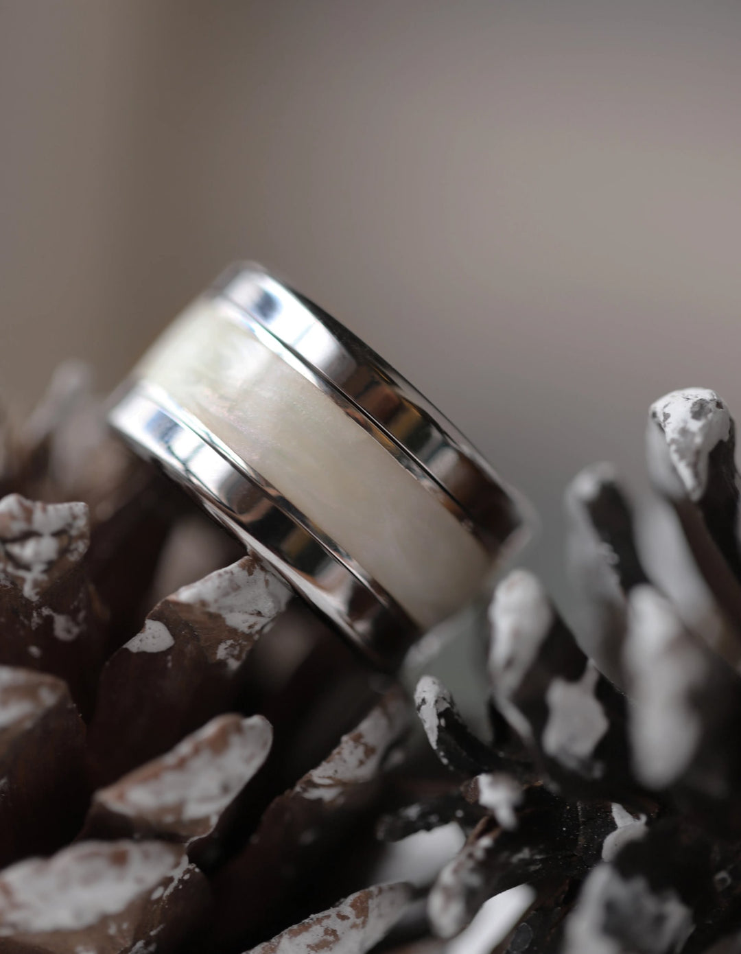 🦌 Anneau (addon ou deux tiers) en argent avec émail 24. NOËL BORÉAL pour bague mood interchangeable 🦌