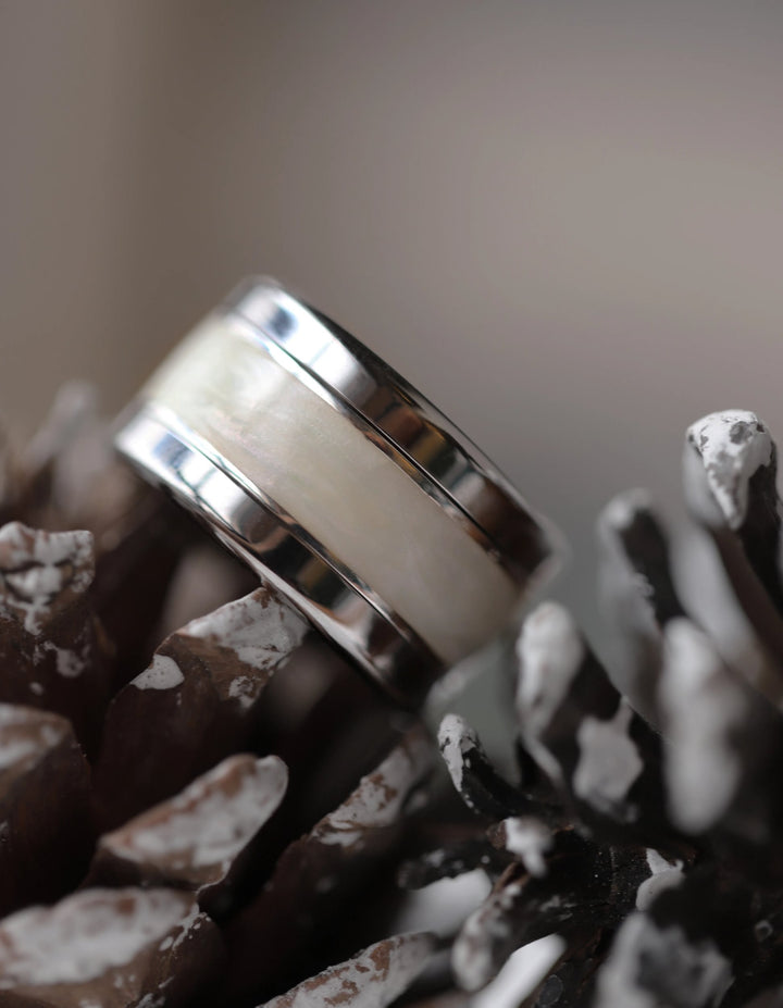 🦌 Anneau (addon ou deux tiers) en argent avec émail 24. NOËL BORÉAL pour bague mood interchangeable 🦌
