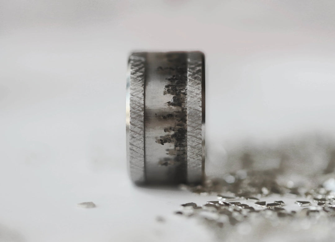 ✨Anneau (addon ou deux tiers) en polymère translucide 04. ÉCLAT DE NOËL  pour bague mood interchangeable✨