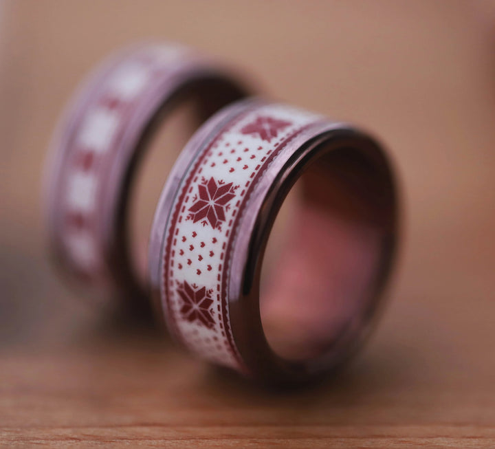 🗻Anneau (addon ou deux tiers) en polymère bordeaux 07. ÉLÉGANCE EN ALTITUDE pour bague mood interchangeable🗻