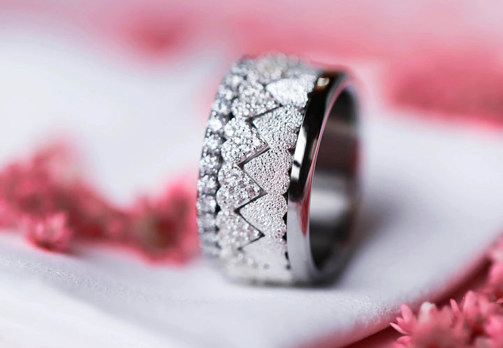 🪞 Mirror of Love inner ring (2/3 addon) in 925 silver sit with zirconia, from the Valentine's Day 2025 collection 🪞